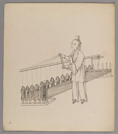 Album of separate leaves: Silk Cultivation and Production by Chinese School